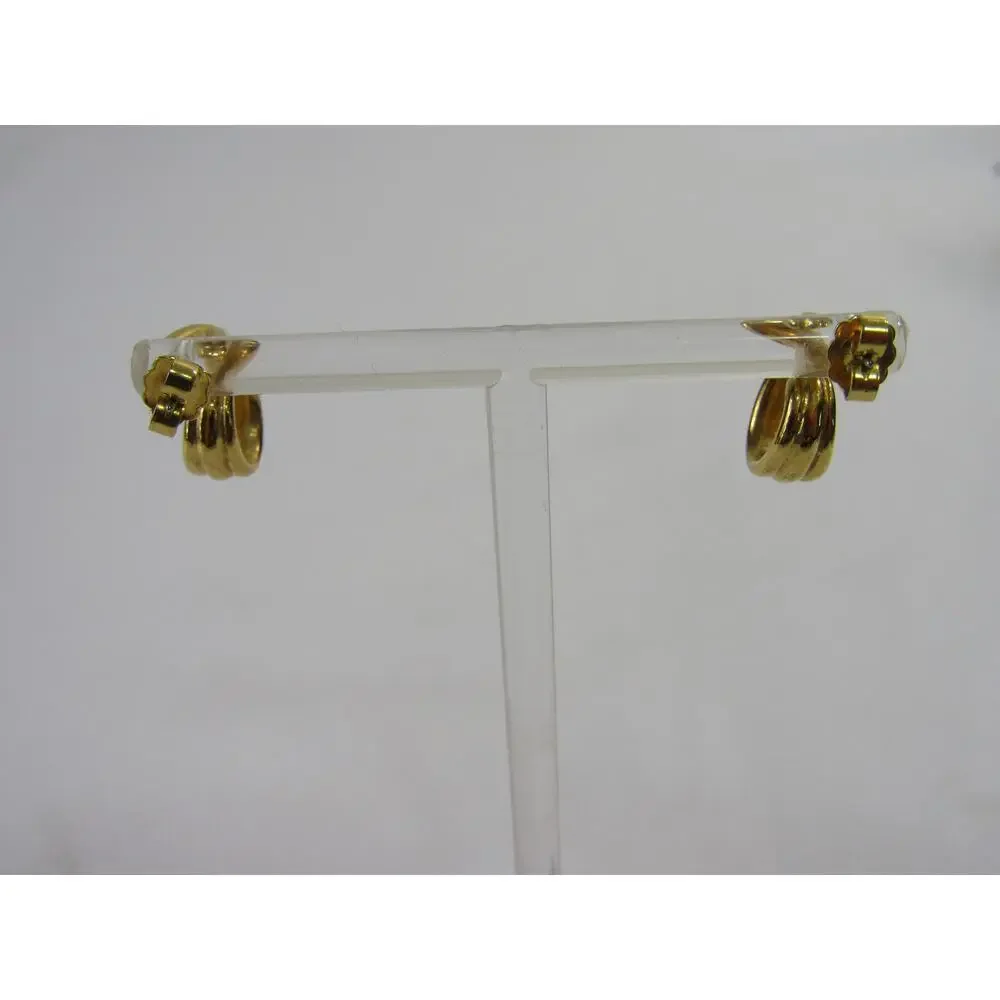 VTG Gold Tone Stud Dangly Earrings Boho Cottagecore‎ Minimalist Neutral